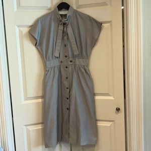 Silver gray short sleeve Brooks Brothers dress